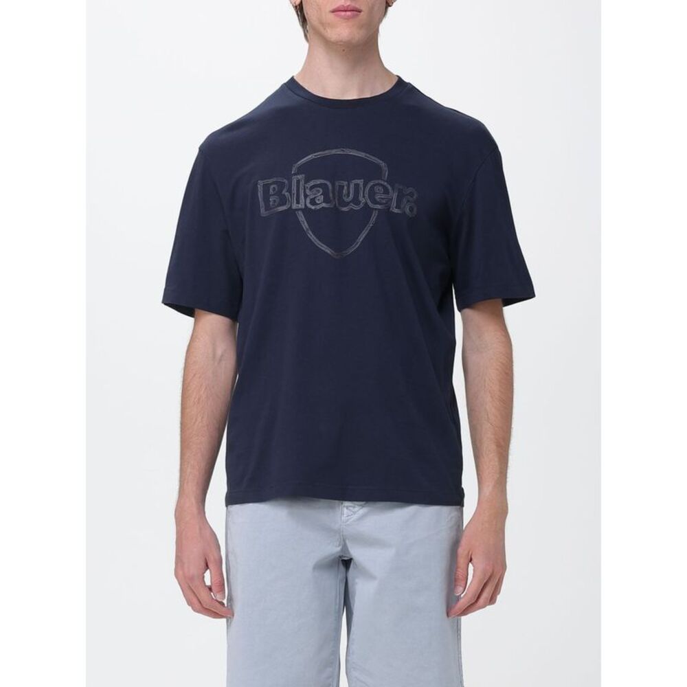Blauer T-Shirt Men Blue